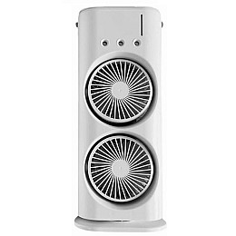Вентилятор настольний No Brand Double-ended Spray Fan подвійний з охолодженням LED підсвітка без пульта ДУ Білий (2104618552)