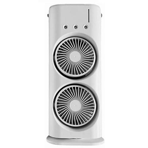 Вентилятор настольний No Brand Double-ended Spray Fan подвійний з охолодженням LED підсвітка без пульта ДУ Білий (2104618552)