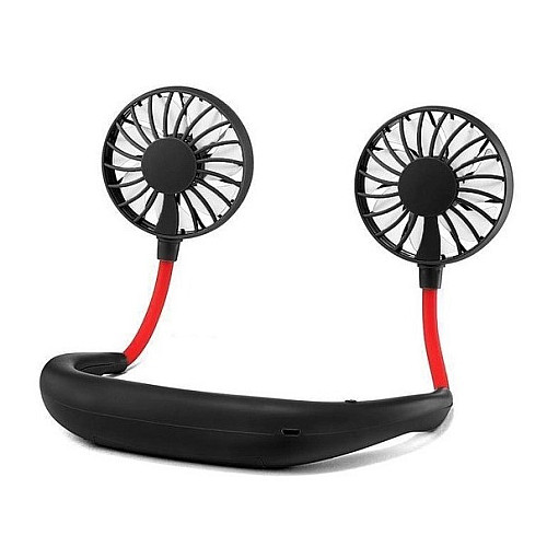 Вентилятор на шию портативний No Brand Neck Fan SN з акумулятором Чорний (2104618574)