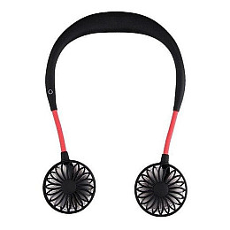 Вентилятор на шию портативний No Brand Neck Fan SN з акумулятором Чорний (2104618574)