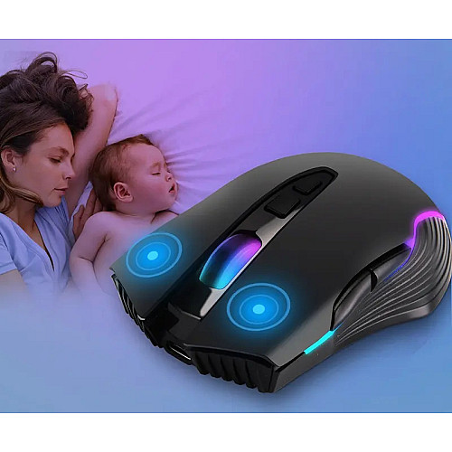 Мышь беспроводная бесшумная игровая iMICE 9D Discovery с аккумулятором и подсветкой 2,4G