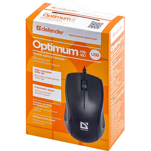 Мышь Defender Optimum MB-160 USB Black (52160)