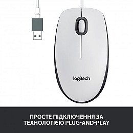 Мышь Logitech Mouse M100 White (910-006764)