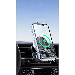 Автомобильный держатель для телефона MEMO магнитный с полупроводниковым охлаждением и беспроводной зарядкой (GW03)