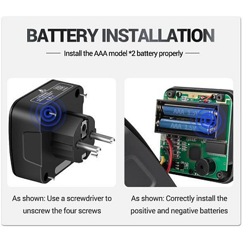 Тестер розеток Aneng AC11 УЗО Чорний (1541223996)