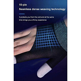 Сенсорні рукавички Captain напальчники для ігор на смартфоні кіберспорту Pubg Mobile CoD Free Fire 2 штуки Чорний