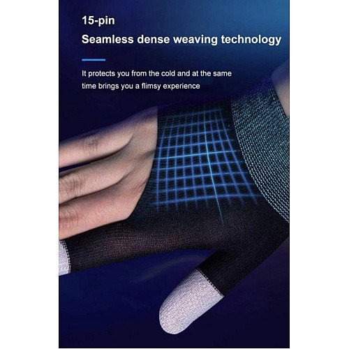 Сенсорные перчатки Captain напальчники для игр на смартфоне киберспорту Pubg Mobile CoD Free Fire 2 штуки Черный