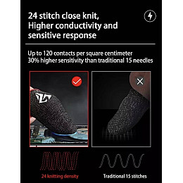 Киберспортивные сенсорные напальчники (носки) No Brand Choice для игр на телефоне CoD 4 шт Зеленый