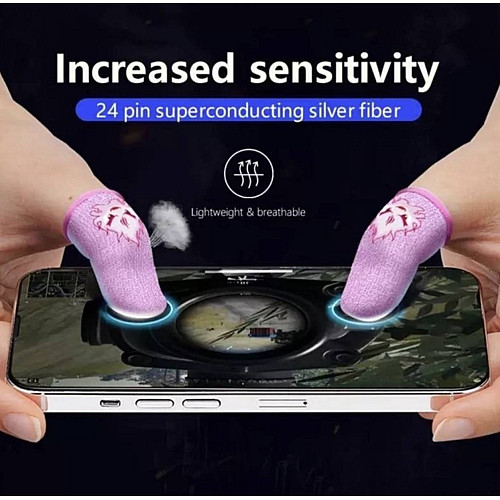 Напальчники для игр на телефоне Captain мобильные носки для пальцев Pubg mobile Cod Free Fire 4 штуки Розовый