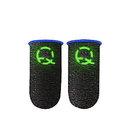 Игровые напальчники сенсорные No Brand Choice с светящемся ночью эмблемой для игр в Pubg Mobile CoD 2 шт Черный