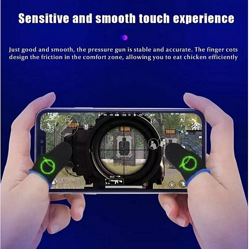 Игровые напальчники сенсорные No Brand Choice с светящемся ночью эмблемой для игр в Pubg Mobile CoD 2 шт Черный