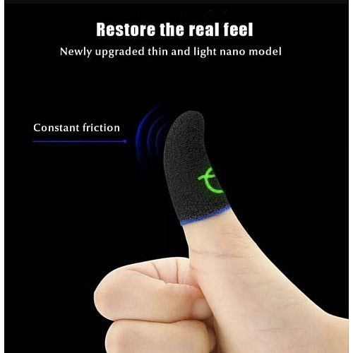 Игровые напальчники сенсорные No Brand Choice с светящемся ночью эмблемой для игр в Pubg Mobile CoD 2 шт Черный