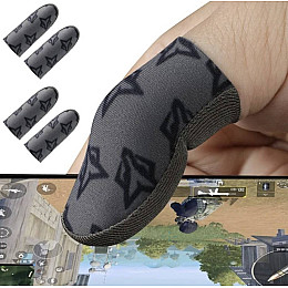 Киберспортивные профессиональные игровые сенсорные напальчники (носки) для игр на телефоне Fox 4 шт Серый