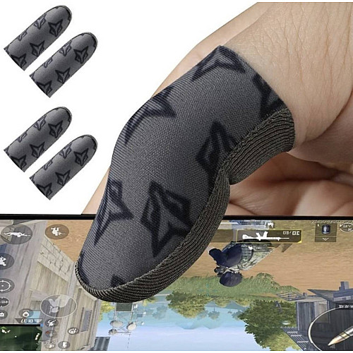 Киберспортивные профессиональные игровые сенсорные напальчники (носки) для игр на телефоне Fox 4 шт Серый