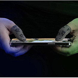 Киберспортивные профессиональные игровые сенсорные напальчники (носки) для игр на телефоне Fox 4 шт Серый