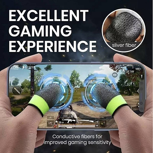 Напальчники геймерські (носки) No Brand Choice для ігор сенсорні (Pubg mobile / COD / Free fire) 10 шт Сірий