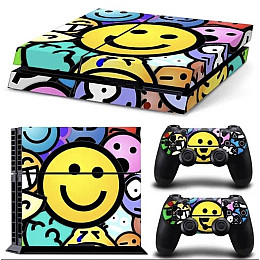 Наклейка PS4 Fat вінілова наклейка Choice для Sony PlayStation PS4 Fat DualShock 4 Smile