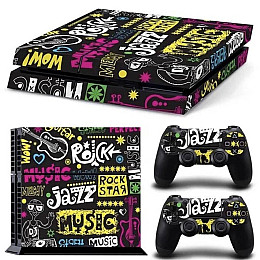 Наклейка PS4 Fat вінілова наклейка Choice для Sony PlayStation PS4 Fat DualShock 4 Jazz