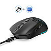 Мышь беспроводная HXSJ Т28 с аккумулятором и RGB подсветкой 2,4G+Bluetooth Black