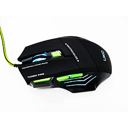 Миша ігрова провідна UKC X-7 з підсвіткою та килимком USB Black (4_00241)