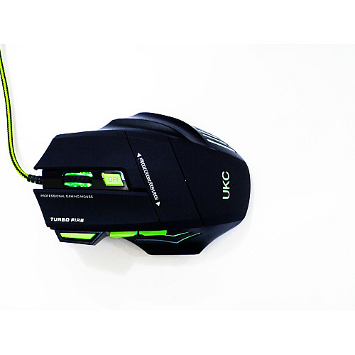 Миша ігрова провідна UKC X-7 з підсвіткою та килимком USB Black (4_00241)