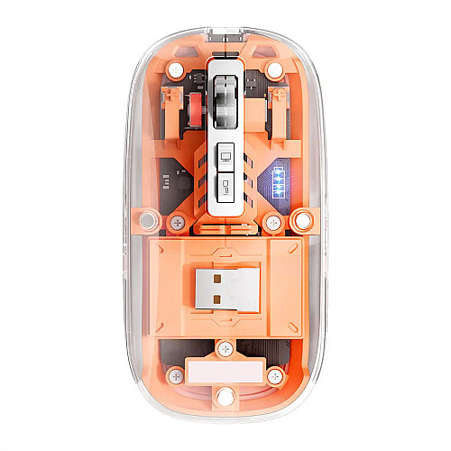 Мышь беспроводная оптическая RIAS M133 Прозрачная (3_04443)