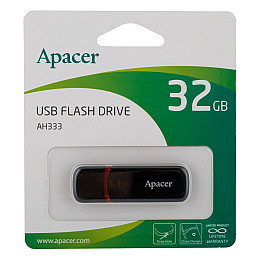 Флеш память USB Apacer AH333 32 GB USB 2.0 Black (22517_993322)
