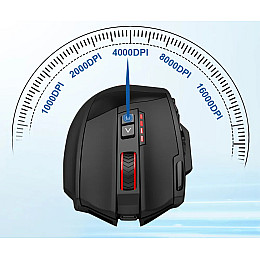 Мышь беспроводная игровая с аккумулятором и подсветкой 2.4 gHz E-YOOSO X33 Black