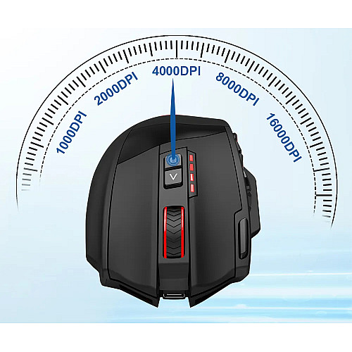 Мышь беспроводная игровая с аккумулятором и подсветкой 2.4 gHz E-YOOSO X33 Black