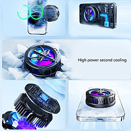Магнитный полупроводниковый радиатор-вентилятор (кулер) для смартфона Sarafox AL-10 напальчники