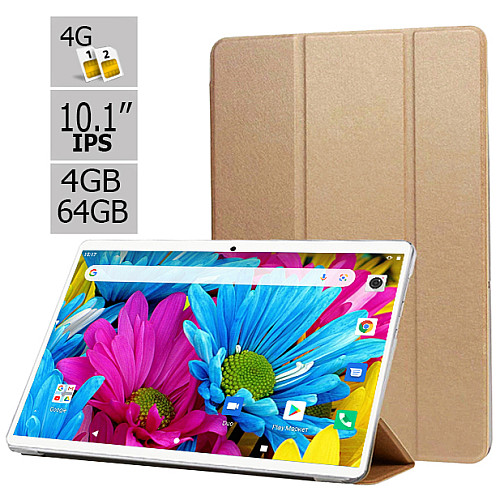 Планшет и чехол-книжка Hoozo S 464 LTE 4GB/64GB IPS 10.1" Pink (1365)