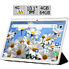 Планшет и чехол-книжка Adronix S 464 LTE IPS 10.1" 4GB/64GB Silver (1366)