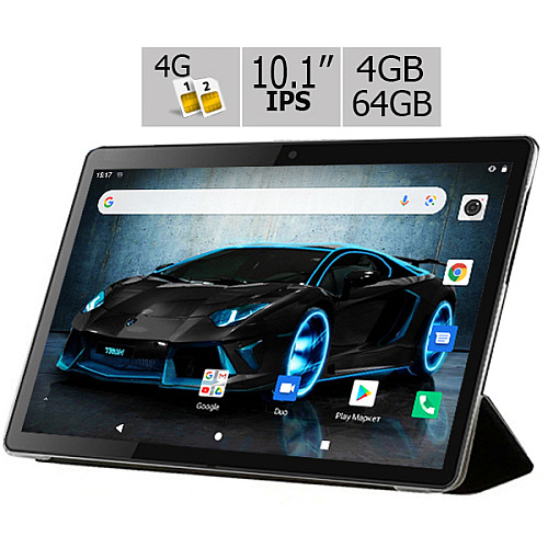 Планшет и чехол-книжка Adronix S 464 LTE IPS 10.1" 4GB/64GB Black (1369)