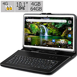 Планшет и чехол-клавиатура Adronix S 464 LTE IPS 10.1" 4GB/64GB Pink (1382)