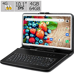 Планшет і чохол-клавіатура Adronix S 464 LTE IPS 10.1" 4GB/64GB Silver (1383)