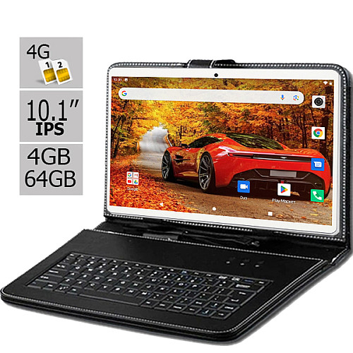 Планшет и чехол-клавиатура Hoozo S 464 LTE 4GB/64GB IPS 10.1" Pink (1386)