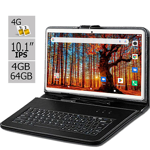 Планшет и чехол-клавиатура Hoozo S 464 LTE 4GB/64GB IPS 10.1" Silver (1387)