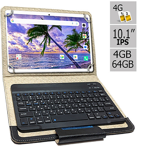 Планшет і чохол з Bluetooth клавіатурою Hoozo S 464 LTE 4GB/64GB IPS 10.1" Silver (1390)