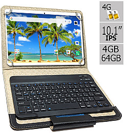 Планшет і чохол з Bluetooth клавіатурою Hoozo S 464 LTE 4GB/64GB IPS 10.1" Рожевий (1391)