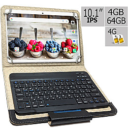 Планшет і чохол з Bluetooth клавіатурою Adronix S 464 LTE IPS 10.1" 4GB/64GB Silver (1393)