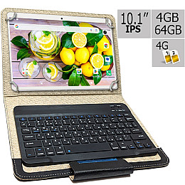 Планшет і чохол з Bluetooth клавіатурою Adronix S 464 LTE IPS 10.1" 4GB/64GB Рожевий (1395)