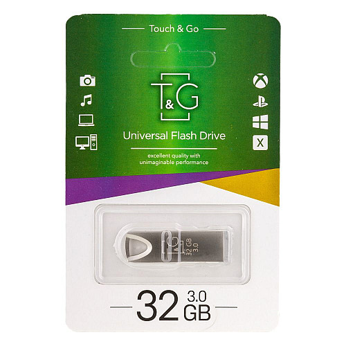 Флеш память USB T&G 32 GB Metal 117 USB 3.0 Silver (27734_3342071)