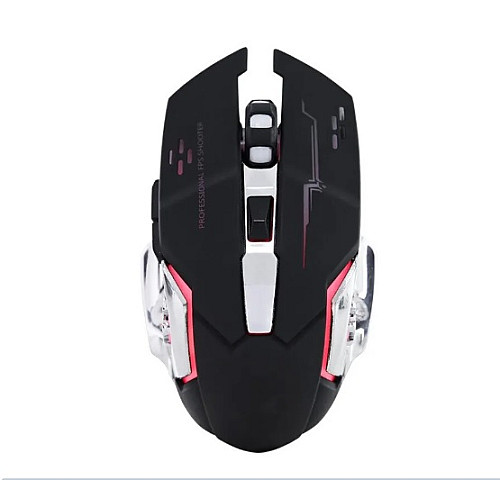 Бездротова ігрова мишка безшумна з вбудованим акумулятором T2 RGB USB Charge+Bluetooth Black