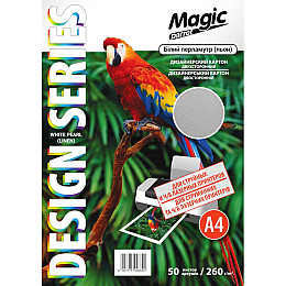 Фотобумага Magic А4 260 г/м2 двостороння лляна Білий перламутр 50 шт