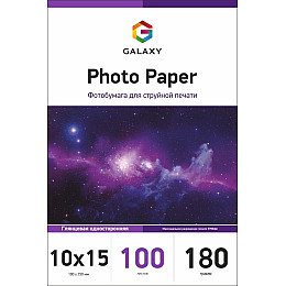 Фотопапір Galaxy 180 г/м2 глянець 10x15 см Білий 100 шт
