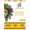 Фотопапір Суперглянець Apache 270 г/м2 RC 10x15 см Білий 100 шт (10415)