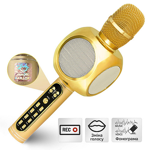 Бездротовий караоке мікрофон Magic Karaoke YS-90 Pro Gold
