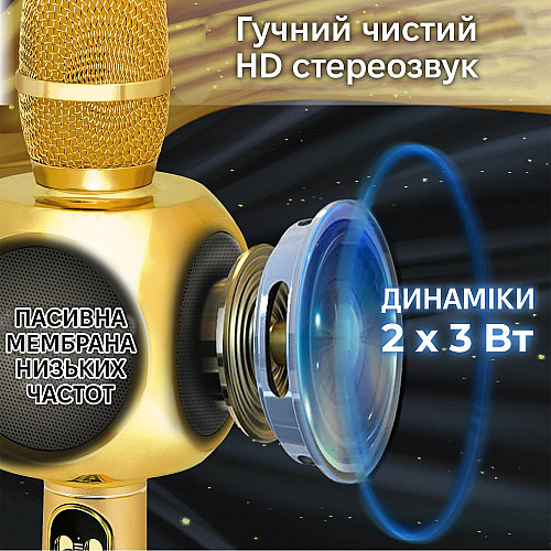Бездротовий караоке мікрофон Magic Karaoke YS-90 Pro Gold