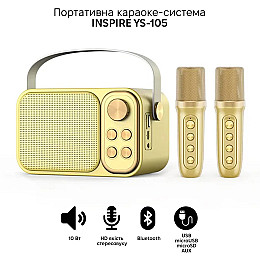 Портативная караоке-система Inspire YS-105 Gold