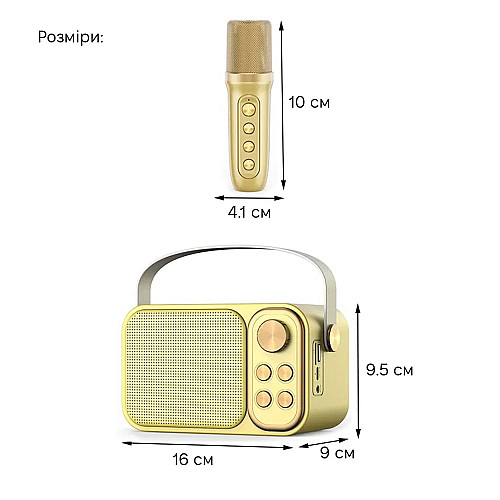 Портативная караоке-система Inspire YS-105 Gold